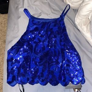 Royal Blue Two Piece Formal Dress